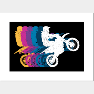 Vintage Dirt Bike Motocross MX Enduro Retro Biker Posters and Art